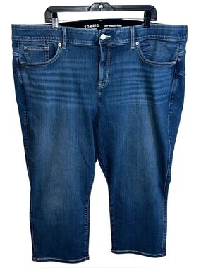 Torrid Jeans Women’s 26 Blue Crop Bombshell Skinny Premium Stretch 46x21